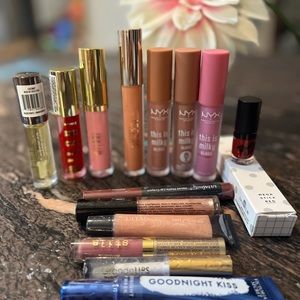 COPY - New Lip Bundle of various brands of lip oils and glosses, lipstick, lip …